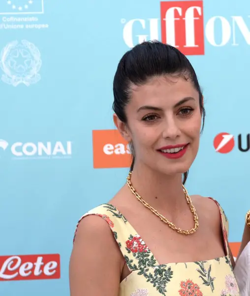 stock image GIFFONI VALLE PIANA,ITALY - July 27,2024 : Alessandra Mastronardi at Giffoni Film Festival 2024 - on July 27, 2024 in Giffoni Valle Piana, Italy.