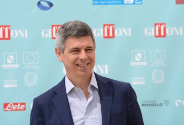 GIFFONI VALLE PIANA - 19 Temmuz 2024: Paolo Celata Giffoni Film Festivali 2024 - 19 Temmuz 2024 Giffoni Valle Piana, İtalya.