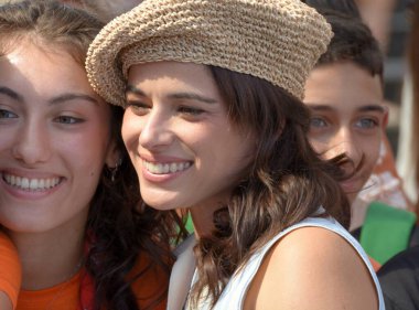 GiFFONI VALLE PIANA - 19 Temmuz 2024: Rosa Diletta Rossi Giffoni Film Festivali 2024 - 19 Temmuz 2024 Giffoni Valle Piana, İtalya.