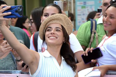 GiFFONI VALLE PIANA - 19 Temmuz 2024: Rosa Diletta Rossi Giffoni Film Festivali 2024 - 19 Temmuz 2024 Giffoni Valle Piana, İtalya.