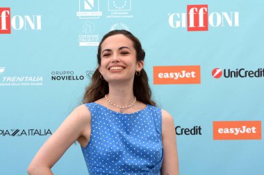 GiFFONI VALLE PIANA - 19 Temmuz 2024: Arianna Craviotto Giffoni Film Festivali 2024 - 19 Temmuz 2024 tarihinde Giffoni Valle Piana, İtalya.