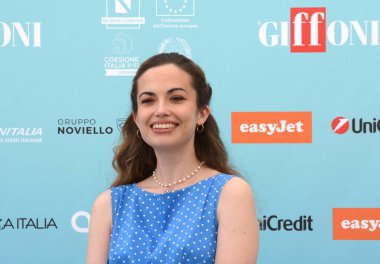 GiFFONI VALLE PIANA - 19 Temmuz 2024: Arianna Craviotto Giffoni Film Festivali 2024 - 19 Temmuz 2024 tarihinde Giffoni Valle Piana, İtalya.
