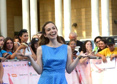 GiFFONI VALLE PIANA - 19 Temmuz 2024: Arianna Craviotto Giffoni Film Festivali 2024 - 19 Temmuz 2024 tarihinde Giffoni Valle Piana, İtalya.