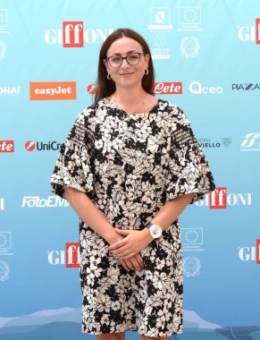 GIFFONI VALLE PIANA - 19 Temmuz 2024: Marianna Carpinelli Giffoni Film Festivali 2024 - 19 Temmuz 2024 Giffoni Valle Piana, İtalya.