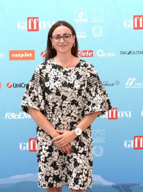 GIFFONI VALLE PIANA - 19 Temmuz 2024: Marianna Carpinelli Giffoni Film Festivali 2024 - 19 Temmuz 2024 Giffoni Valle Piana, İtalya.