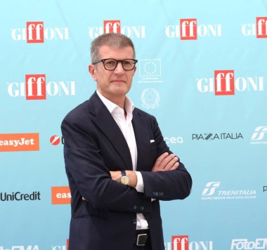GiFFONI VALONI PİANA - 19 Temmuz 2024: Guido Borsani Giffoni Film Festivali 2024 - 19 Temmuz 2024 Giffoni Valle Piana, İtalya.