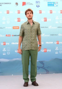 GIFFONI VALLE PIANA - 19 Temmuz 2024: Federico Cesari Giffoni Film Festivali 2024 - 19 Temmuz 2024 Giffoni Valle Piana, İtalya.