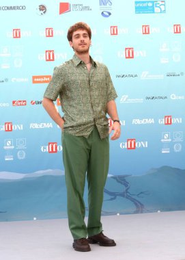 GIFFONI VALLE PIANA - 19 Temmuz 2024: Federico Cesari Giffoni Film Festivali 2024 - 19 Temmuz 2024 Giffoni Valle Piana, İtalya.