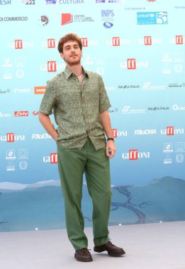 GIFFONI VALLE PIANA - 19 Temmuz 2024: Federico Cesari Giffoni Film Festivali 2024 - 19 Temmuz 2024 Giffoni Valle Piana, İtalya.