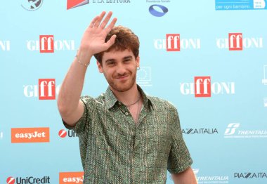 GIFFONI VALLE PIANA - 19 Temmuz 2024: Federico Cesari Giffoni Film Festivali 2024 - 19 Temmuz 2024 Giffoni Valle Piana, İtalya.