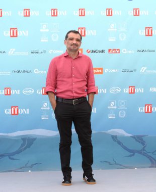 GIFFONI VALLE PIANA - 19 Temmuz 2024: Daniele Mencarelli Giffoni Film Festivali 2024 - 19 Temmuz 2024 Giffoni Valle Piana, İtalya.