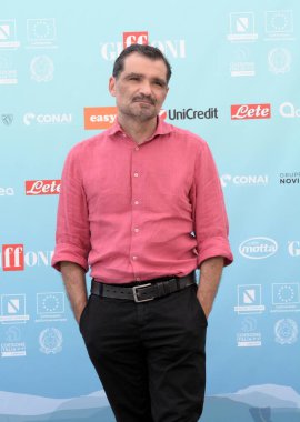 GIFFONI VALLE PIANA - 19 Temmuz 2024: Daniele Mencarelli Giffoni Film Festivali 2024 - 19 Temmuz 2024 Giffoni Valle Piana, İtalya.
