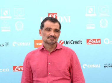 GIFFONI VALLE PIANA - 19 Temmuz 2024: Daniele Mencarelli Giffoni Film Festivali 2024 - 19 Temmuz 2024 Giffoni Valle Piana, İtalya.