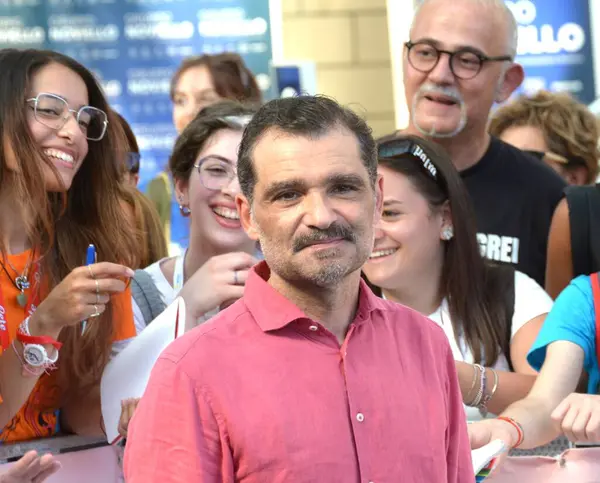 GIFFONI VALLE PIANA - 19 Temmuz 2024: Daniele Mencarelli Giffoni Film Festivali 2024 - 19 Temmuz 2024 Giffoni Valle Piana, İtalya.