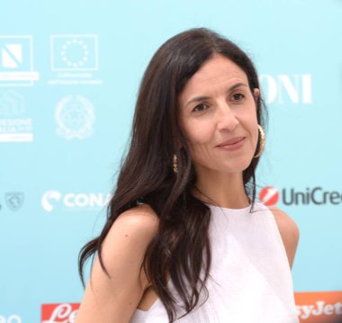 GIFFONI VALLE PIANA - 20 Temmuz 2024: Francesca Mannocchi Giffoni Film Festivali 2024 - 20 Temmuz 2024 Giffoni Valle Piana, İtalya.