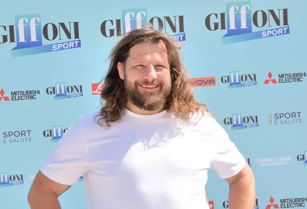 stock image GIFFONI VALLE PIANA,ITALY - July 20,2024 : Martin Castrogiovanni at Giffoni Film Festival 2024 - on July 20, 2024 in Giffoni Valle Piana, Italy.