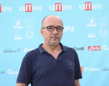 GIFFONI VALLE PIANA - 20 Temmuz 2024: Roland Sejko Giffoni Film Festivali 2024 - 20 Temmuz 2024 Giffoni Valle Piana, İtalya.