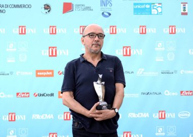 GIFFONI VALLE PIANA - 20 Temmuz 2024: Roland Sejko Giffoni Film Festivali 2024 - 20 Temmuz 2024 Giffoni Valle Piana, İtalya.