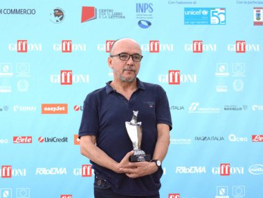 GIFFONI VALLE PIANA - 20 Temmuz 2024: Roland Sejko Giffoni Film Festivali 2024 - 20 Temmuz 2024 Giffoni Valle Piana, İtalya.