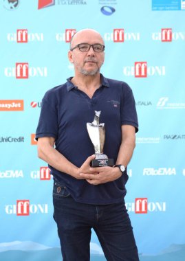 GIFFONI VALLE PIANA - 20 Temmuz 2024: Roland Sejko Giffoni Film Festivali 2024 - 20 Temmuz 2024 Giffoni Valle Piana, İtalya.