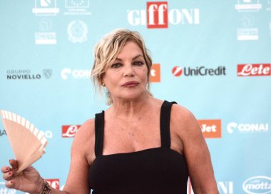 GIFFONI VALLE PIANA - 20 Temmuz 2024: Cristina Donadio Giffoni Film Festivali 2024 - 20 Temmuz 2024 Giffoni Valle Piana, İtalya.