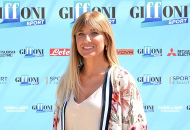 GIFFONI VALLE PIANA - 21 Temmuz 2024: Veronica Baldaccini Giffoni Film Festivali 2024 - 21 Temmuz 2024 Giffoni Valle Piana, İtalya.