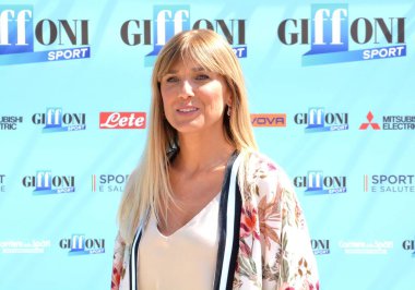 GIFFONI VALLE PIANA - 21 Temmuz 2024: Veronica Baldaccini Giffoni Film Festivali 2024 - 21 Temmuz 2024 Giffoni Valle Piana, İtalya.