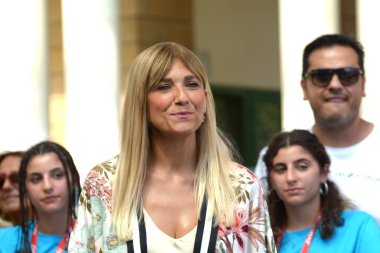 GIFFONI VALLE PIANA - 21 Temmuz 2024: Veronica Baldaccini Giffoni Film Festivali 2024 - 21 Temmuz 2024 Giffoni Valle Piana, İtalya.