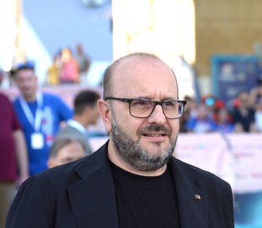 GIFFONI VALLE PIANA - 21 Temmuz 2024: Mauro Berruto Giffoni Film Festivali 2024 - 21 Temmuz 2024 Giffoni Valle Piana, İtalya.