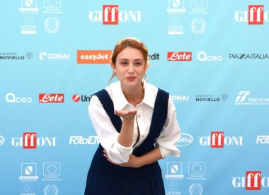 GIFFONI VALLE PIANA - 21 Temmuz 2024: Giffoni Film Festivali 'nde Gaja Masciale - 21 Temmuz 2024 Giffoni Valle Piana, İtalya.