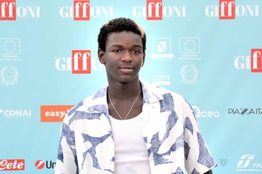 GIFFONI VALLE PIANA,ITALY - July 21,2024 : Seydou Sarr at Giffoni Film Festival 2024 - on July 21, 2024 in Giffoni Valle Piana, Italy. clipart