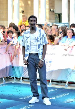 GIFFONI VALLE PIANA,ITALY - July 21,2024 : Seydou Sarr at Giffoni Film Festival 2024 - on July 21, 2024 in Giffoni Valle Piana, Italy. clipart