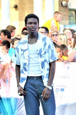 GIFFONI VALLE PIANA,ITALY - July 21,2024 : Seydou Sarr at Giffoni Film Festival 2024 - on July 21, 2024 in Giffoni Valle Piana, Italy. clipart