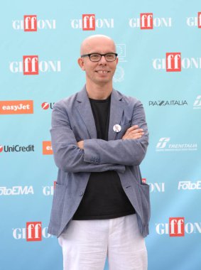 GIFFONI VALLE PIANA, İtalya - 22 Temmuz 2024: Giffoni Film Festivali 'nde Hristiyan Uva - 22 Temmuz 2024 Giffoni Valle Piana, İtalya.