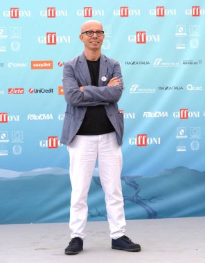 GIFFONI VALLE PIANA, İtalya - 22 Temmuz 2024: Giffoni Film Festivali 'nde Hristiyan Uva - 22 Temmuz 2024 Giffoni Valle Piana, İtalya.