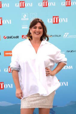 GiFFONI VALONI PİANA - 23 Temmuz 2024: Michela Giraud Giffoni Film Festivali 2024 - 23 Temmuz 2024 Giffoni Valle Piana, İtalya.