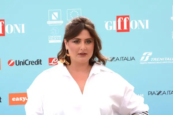 stock image GIFFONI VALLE PIANA,ITALY - July 23,2024 : Michela Giraud at Giffoni Film Festival 2024 - on July 23, 2024 in Giffoni Valle Piana, Italy.