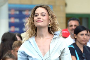 GiFFONI VALLE PİANA - 23 Temmuz 2024: Giffoni Film Festivali 'nde Gaia Messerklinger - 23 Temmuz 2024 Giffoni Valle Piana, İtalya.