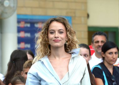 GiFFONI VALLE PİANA - 23 Temmuz 2024: Giffoni Film Festivali 'nde Gaia Messerklinger - 23 Temmuz 2024 Giffoni Valle Piana, İtalya.