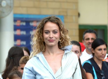 GiFFONI VALLE PİANA - 23 Temmuz 2024: Giffoni Film Festivali 'nde Gaia Messerklinger - 23 Temmuz 2024 Giffoni Valle Piana, İtalya.