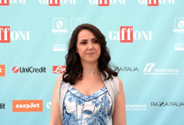 GIFFONI VALLE PIANA - 24 Temmuz 2024: Roberta Geremicca Giffoni Film Festivali 2024 - 24 Temmuz 2024 Giffoni Valle Piana, İtalya.