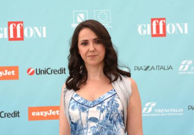 GIFFONI VALLE PIANA - 24 Temmuz 2024: Roberta Geremicca Giffoni Film Festivali 2024 - 24 Temmuz 2024 Giffoni Valle Piana, İtalya.
