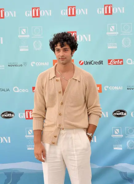 stock image GIFFONI VALLE PIANA,ITALY - July 24,2024 : Massimiliano Caiazzo at Giffoni Film Festival 2024 - on July 24, 2024 in Giffoni Valle Piana, Italy.