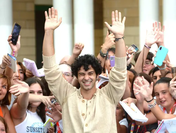 stock image GIFFONI VALLE PIANA,ITALY - July 24,2024 : Massimiliano Caiazzo at Giffoni Film Festival 2024 - on July 24, 2024 in Giffoni Valle Piana, Italy.