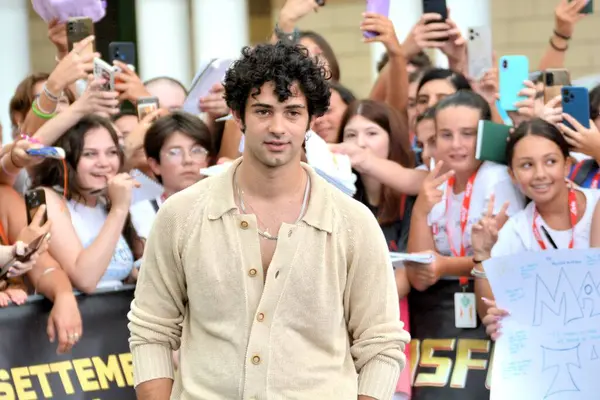 stock image GIFFONI VALLE PIANA,ITALY - July 24,2024 : Massimiliano Caiazzo at Giffoni Film Festival 2024 - on July 24, 2024 in Giffoni Valle Piana, Italy.