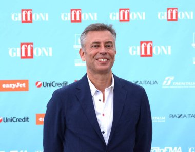 GIFFONI VALLE PIANA - 24 Temmuz 2024: Ivan Cotroneo Giffoni Film Festivali 2024 - 24 Temmuz 2024 Giffoni Valle Piana, İtalya.