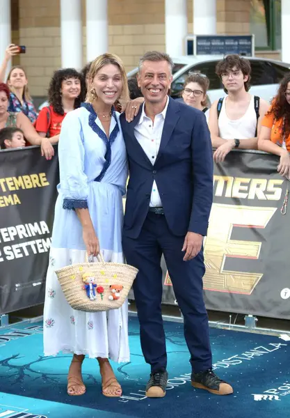 stock image GIFFONI VALLE PIANA,ITALY - July 24,2024 : Ivan Cotroneo and Vittoria Schisano at Giffoni Film Festival 2024 - on July 24, 2024 in Giffoni Valle Piana, Italy.