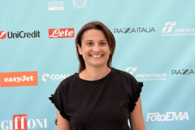 GIFFONI VALLE PIANA - 24 Temmuz 2024: Gabriella Gasparini Giffoni Film Festivali 2024 - 24 Temmuz 2024 Giffoni Valle Piana, İtalya.