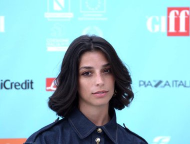 GIFFONI VALLE PIANA - 25 Temmuz 2024: Giffoni Film Festivali 'nde Lea Gavino - 25 Temmuz 2024 Giffoni Valle Piana, İtalya.