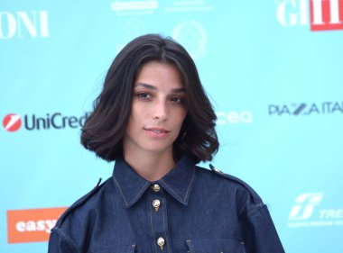 GIFFONI VALLE PIANA - 25 Temmuz 2024: Giffoni Film Festivali 'nde Lea Gavino - 25 Temmuz 2024 Giffoni Valle Piana, İtalya.